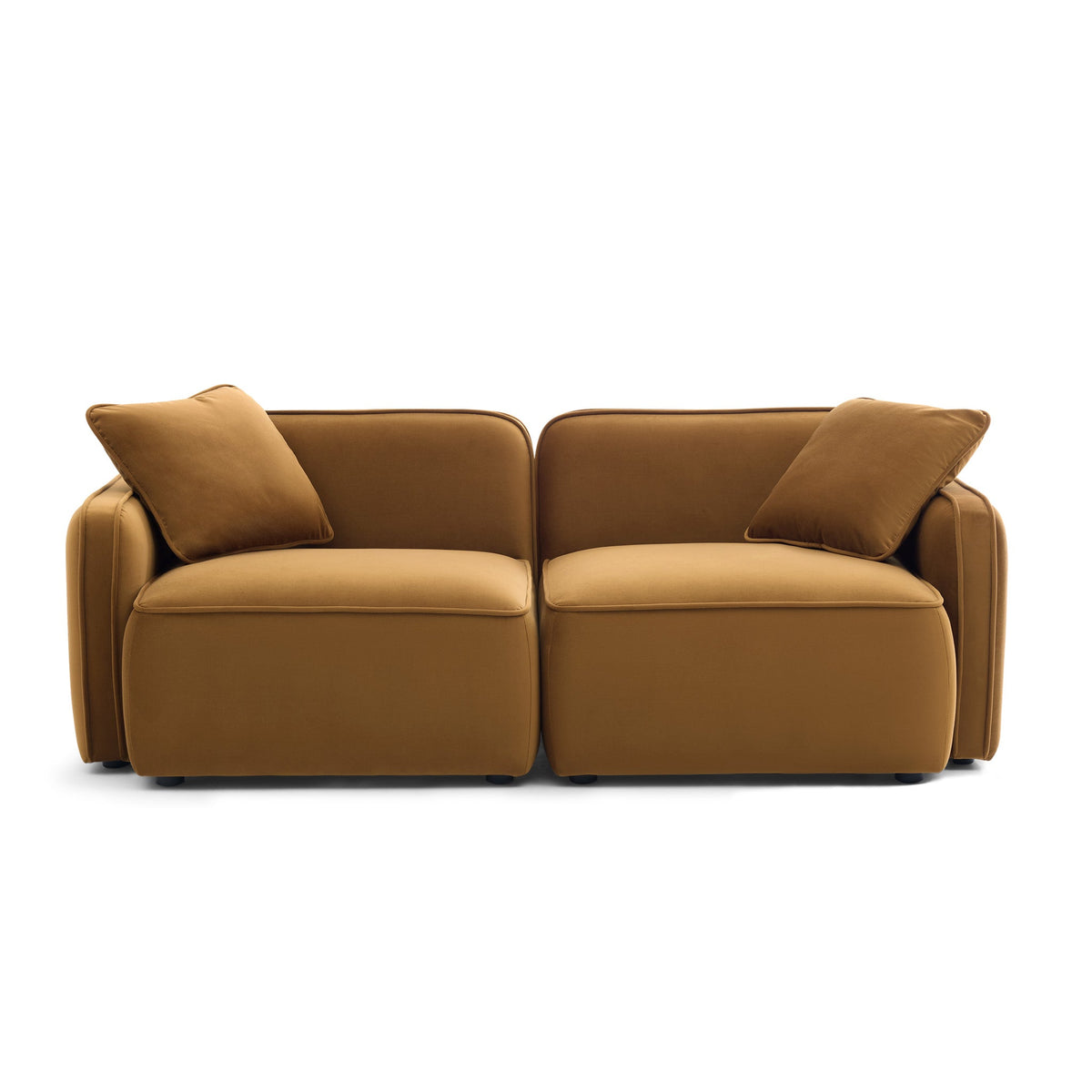 Travie 78" Honey Performance Velvet Modular Loveseat by TOV Furniture – photo 1 of 5