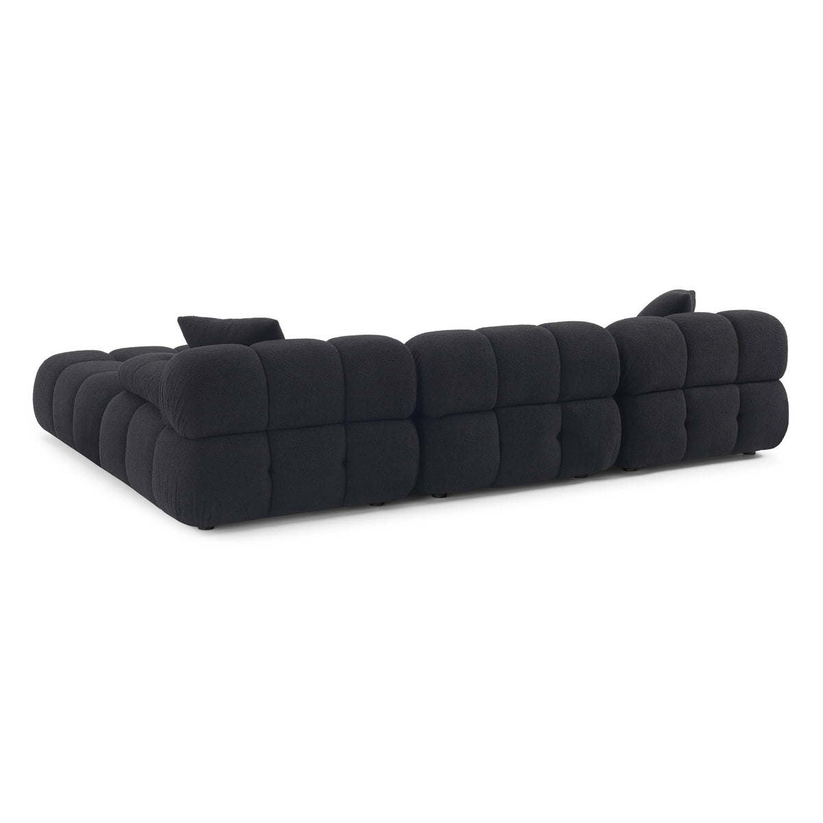 Calliope Black Performance Vegan Shearling 4-piece Modular Sectional by TOV Furniture – photo 6 of 10