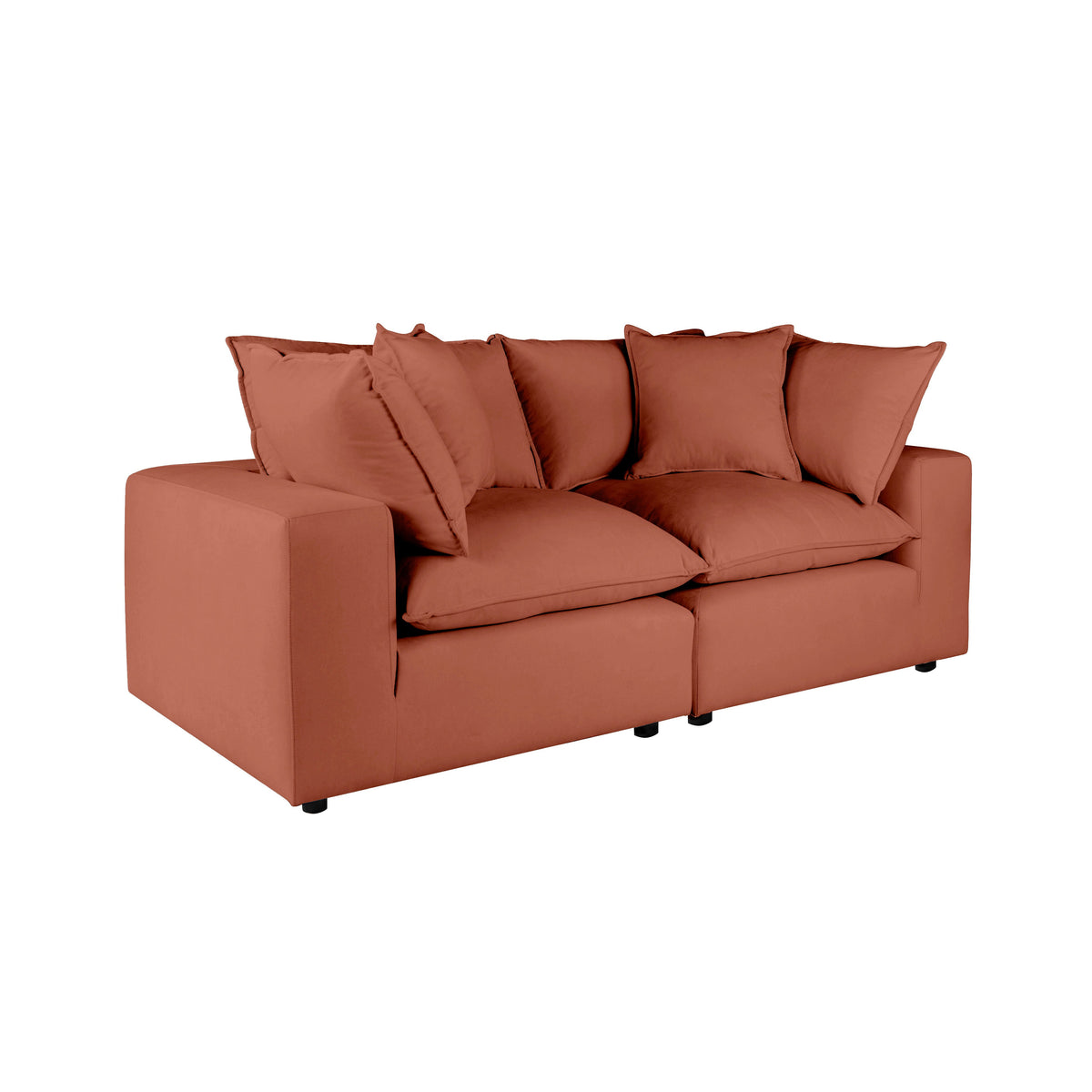 Cali 80" Rust Performance Fabric Modular Loveseat by TOV Furniture – photo 3 of 7