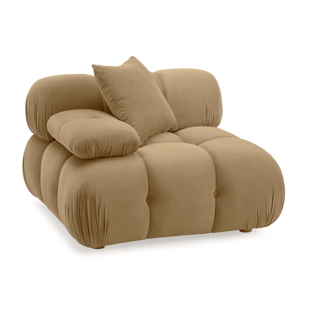 Calliope Cafe Au Lait Performance Velvet Modular Corner Chair by TOV Furniture – photo 1 of 6