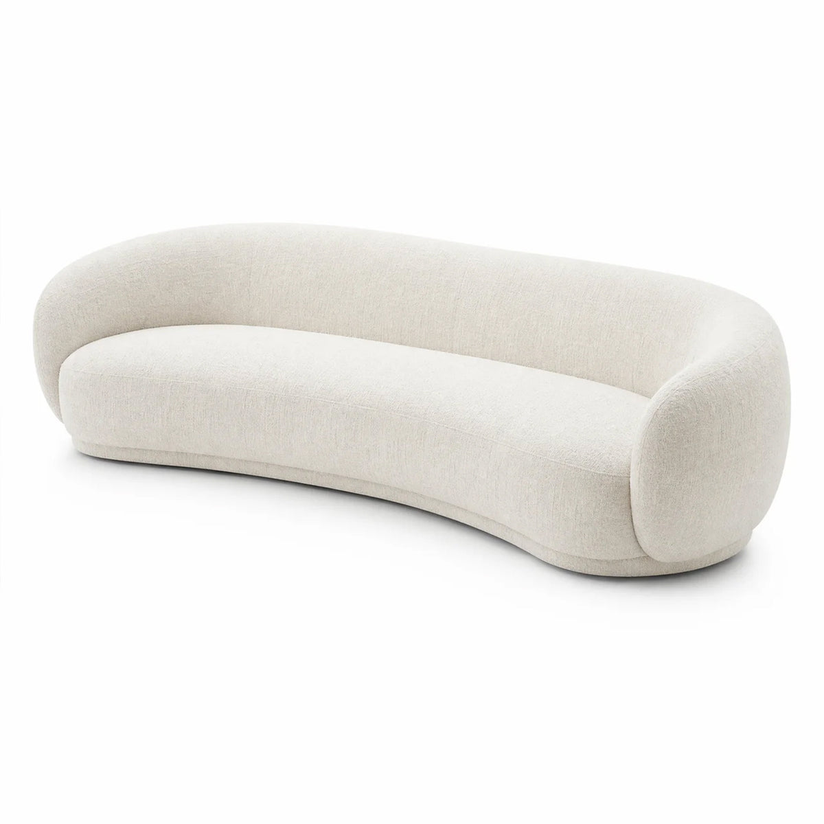 Kendall 120" Cream Textured Chenille Sofa by TOV Furniture – photo 3 of 7