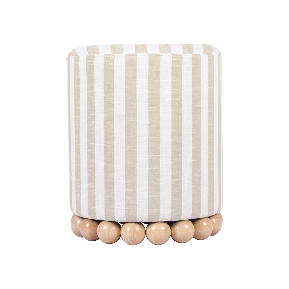 Dex Beige Striped Linen Ottoman by TOV Furniture – photo 3 of 8