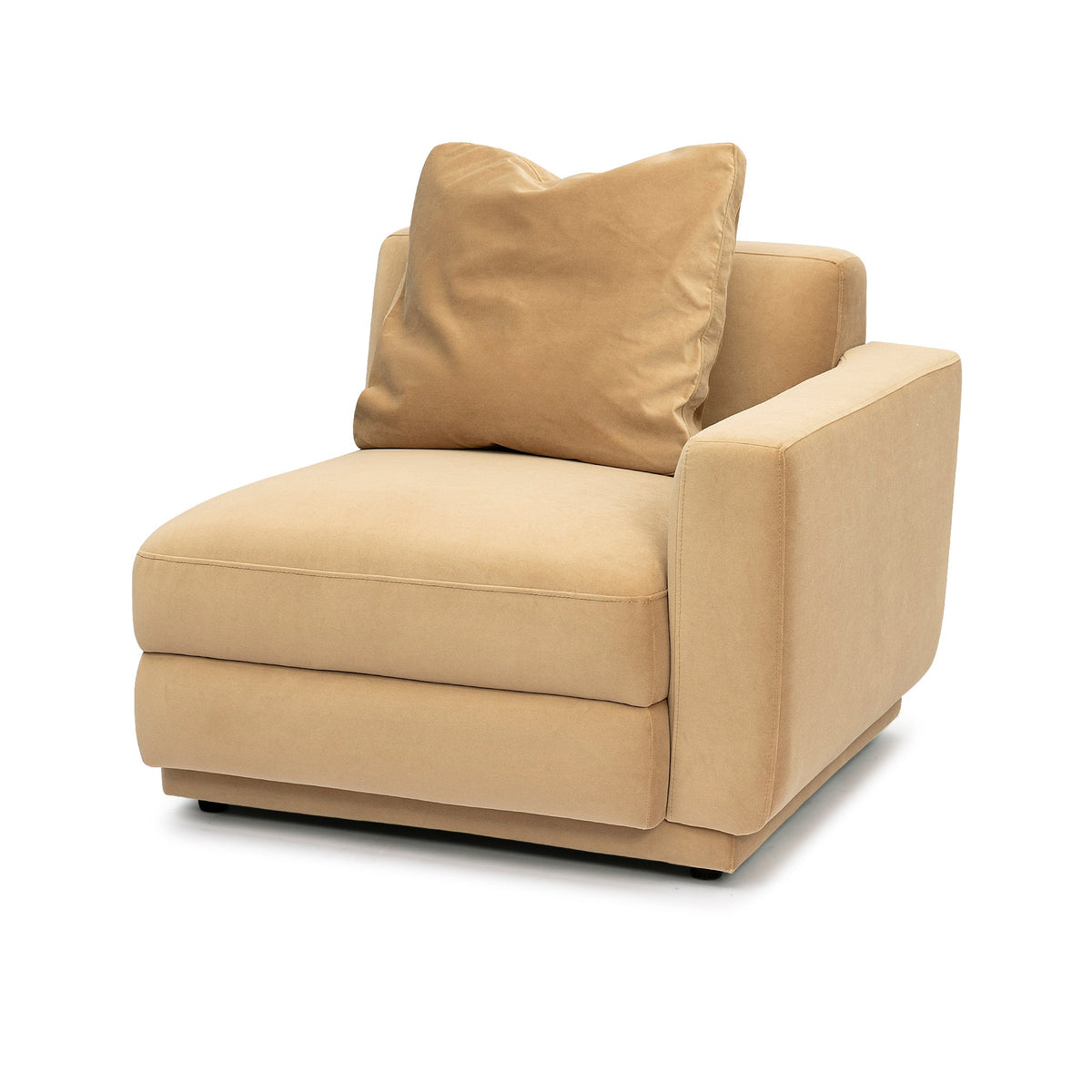 Perry Tan Performance Velvet Modular Sectional RAF Corner Chair by TOV Furniture – photo 2 of 6