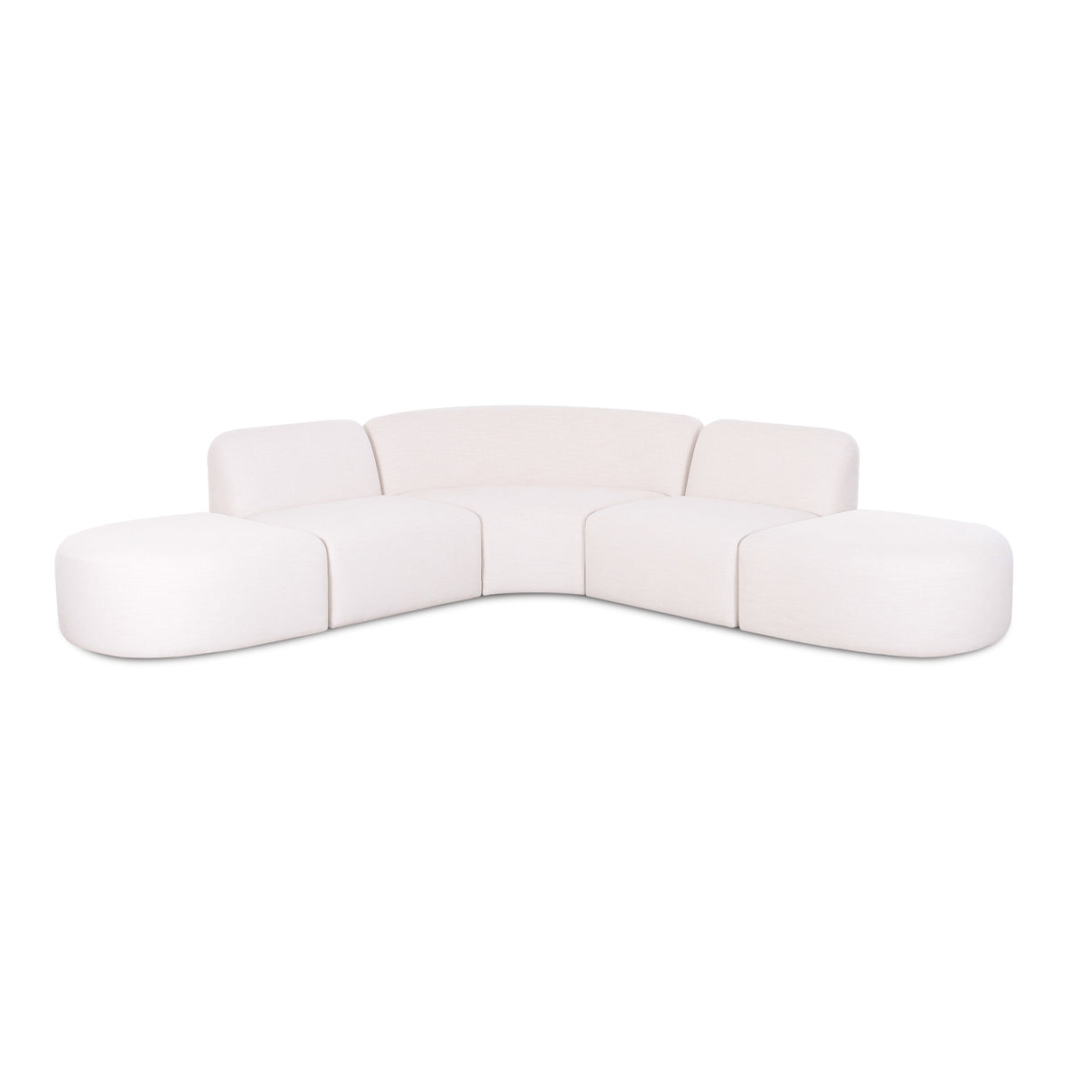 Gorge Cream Performance 5 Piece Euro Sectional by TOV Furniture – photo 1 of 5