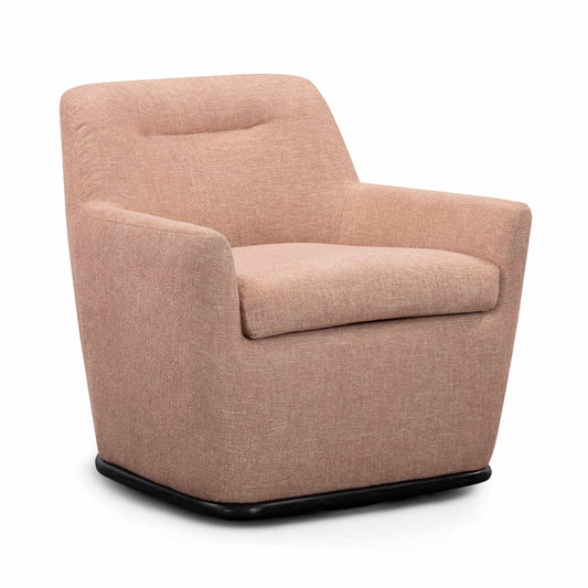 Mado Peach Textured Contract-Grade Fabric Swivel Accent Chair by TOV Furniture – photo 2 of 8
