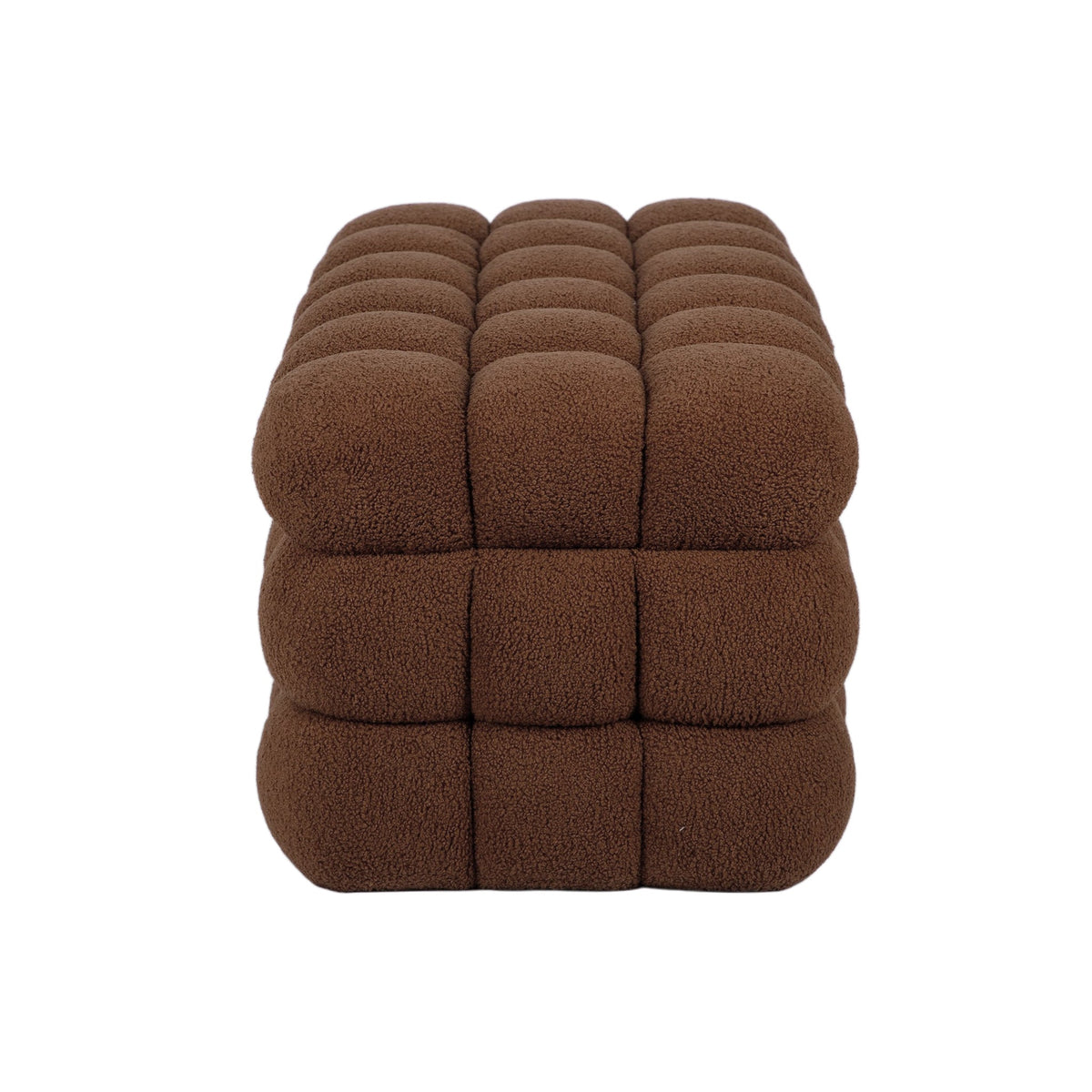 Anita 38.5" Brown Shearling Storage Bench With Reversible Tray Top by TOV Furniture – photo 7 of 9
