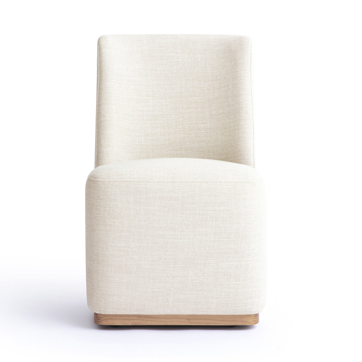 Melissa Cream Performance Fabric Rolling Dining Chair by TOV Furniture – photo 1 of 6