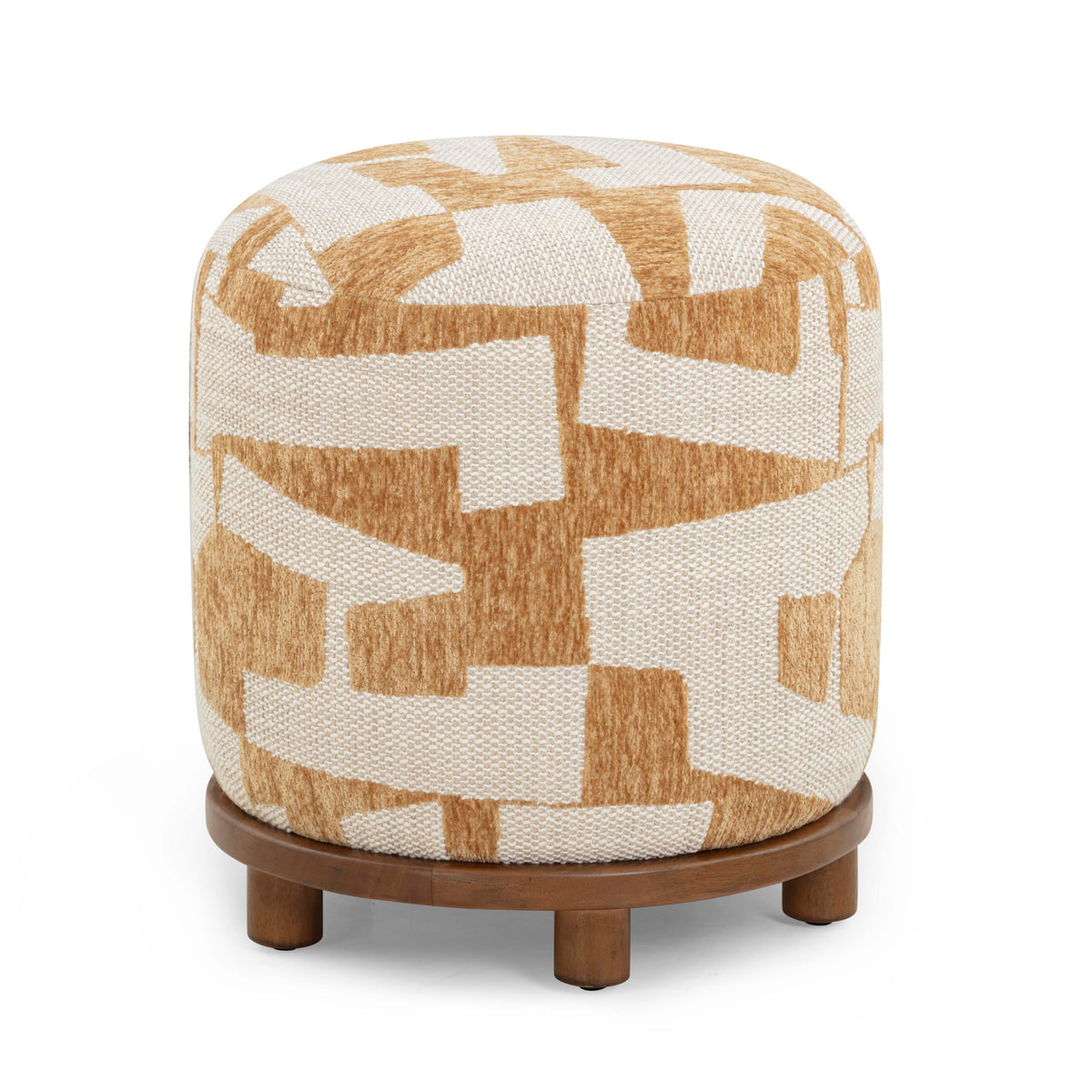 Bisou Curry Performance Jacquard Ottoman by TOV Furniture – photo 1 of 5