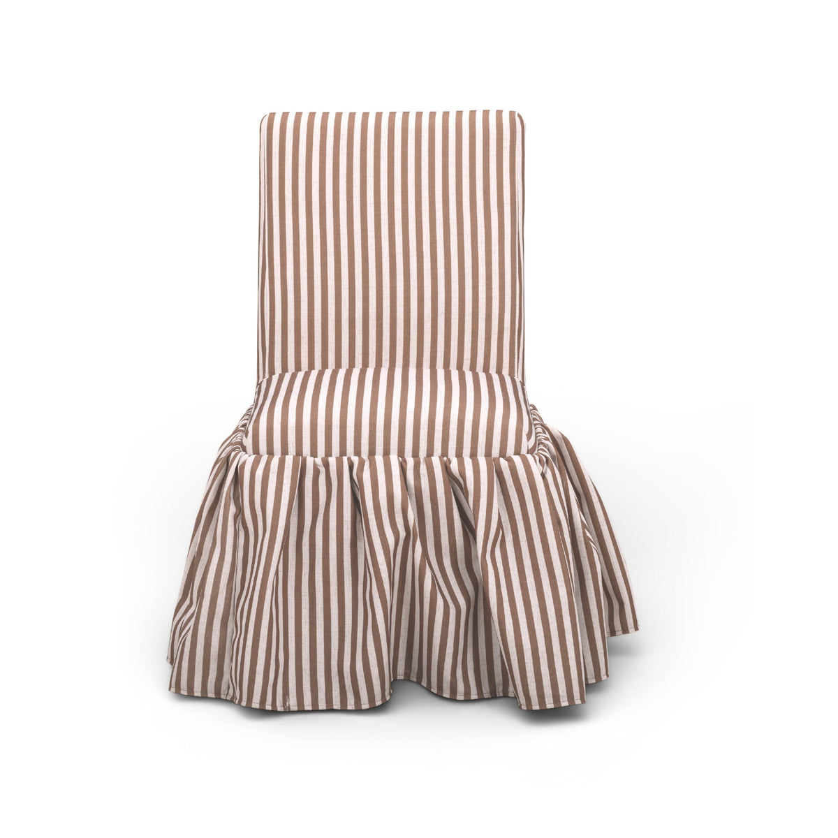 Gertrude Brown Striped Linen Dining Chair by TOV Furniture – photo 1 of 7