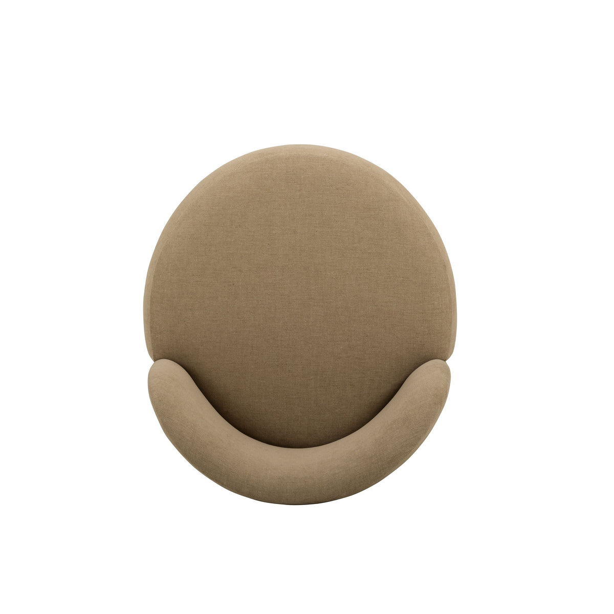 Persa Round Back Light Brown Performance Chenille Dining Chair by TOV Furniture – photo 6 of 7