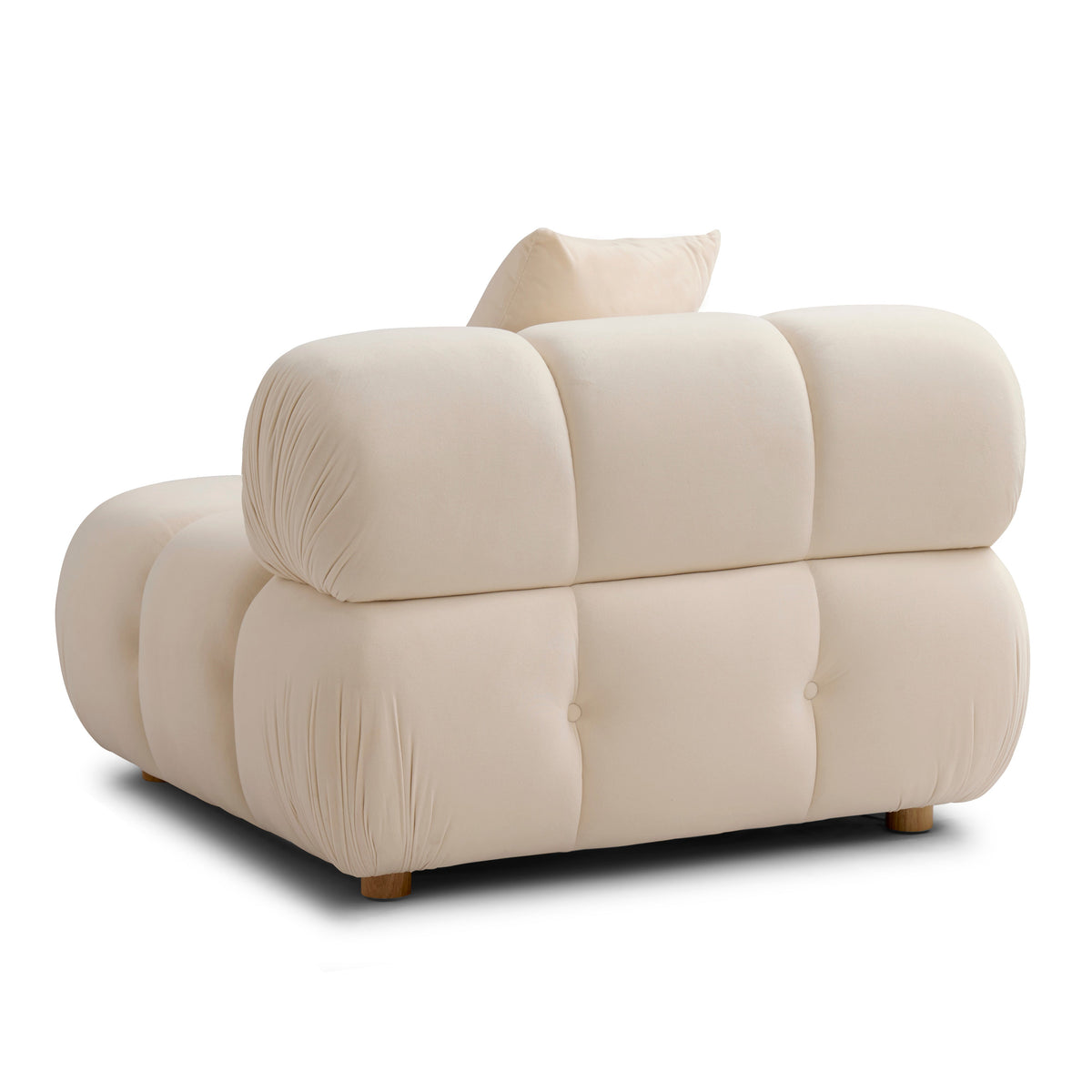 Calliope Cream Performance Velvet Modular Corner Chair by TOV Furniture – photo 3 of 7