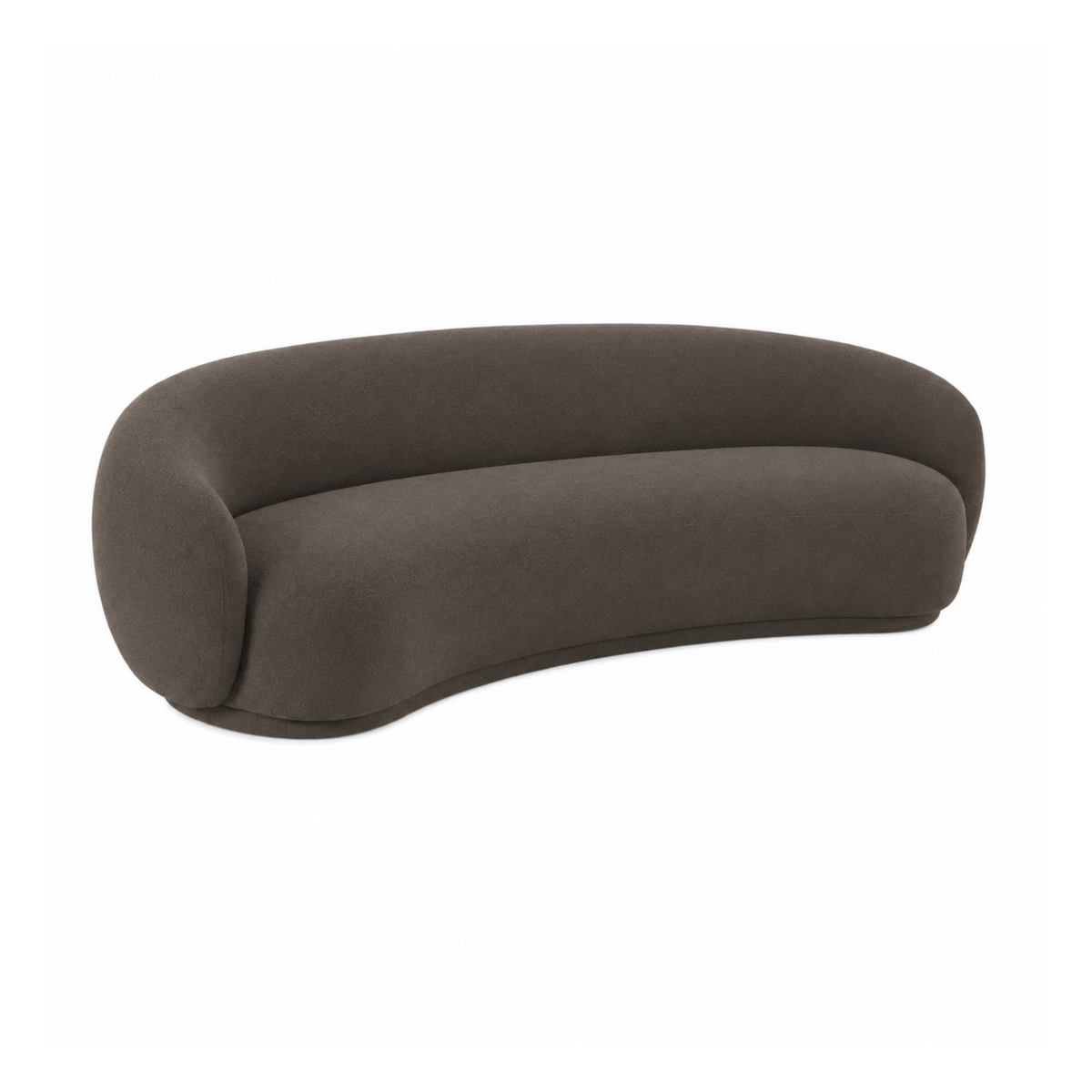 Kendall 120" Java Brown Textured Chenille Sofa by TOV Furniture – photo 1 of 5