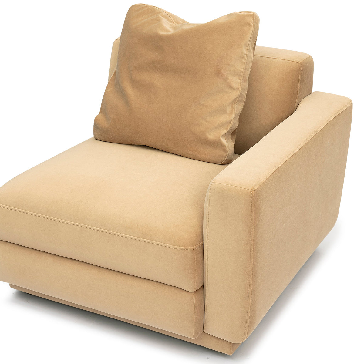 Perry Tan Performance Velvet Modular Sectional RAF Corner Chair by TOV Furniture – photo 3 of 6