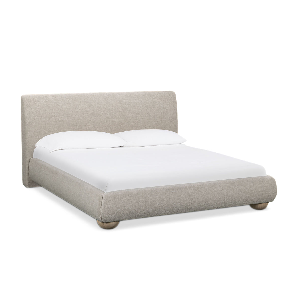 Rayne Cream Textured Fabric King Bed by TOV Furniture – photo 2 of 8