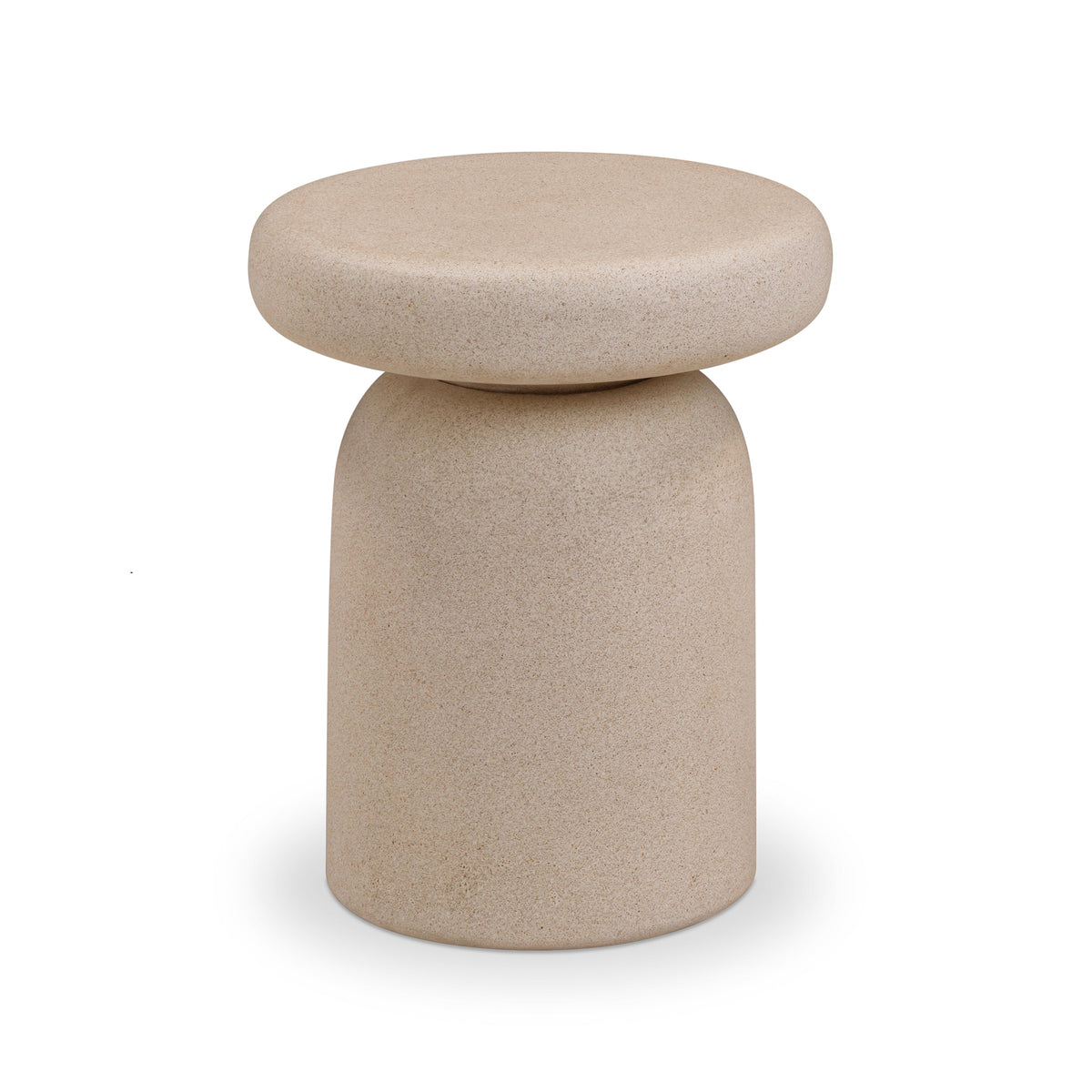 Lydia Cream Concrete Indoor/Outdoor Side Table by TOV Furniture – photo 1 of 6