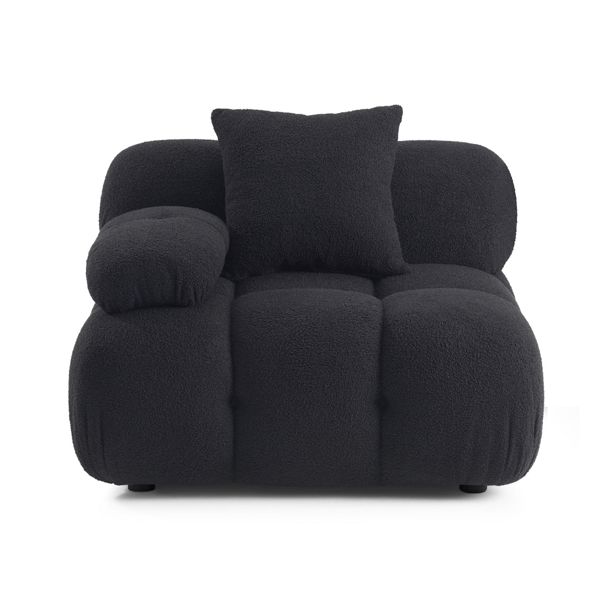 Calliope Black Performance Vegan Shearling Modular Corner Chair by TOV Furniture – photo 3 of 8