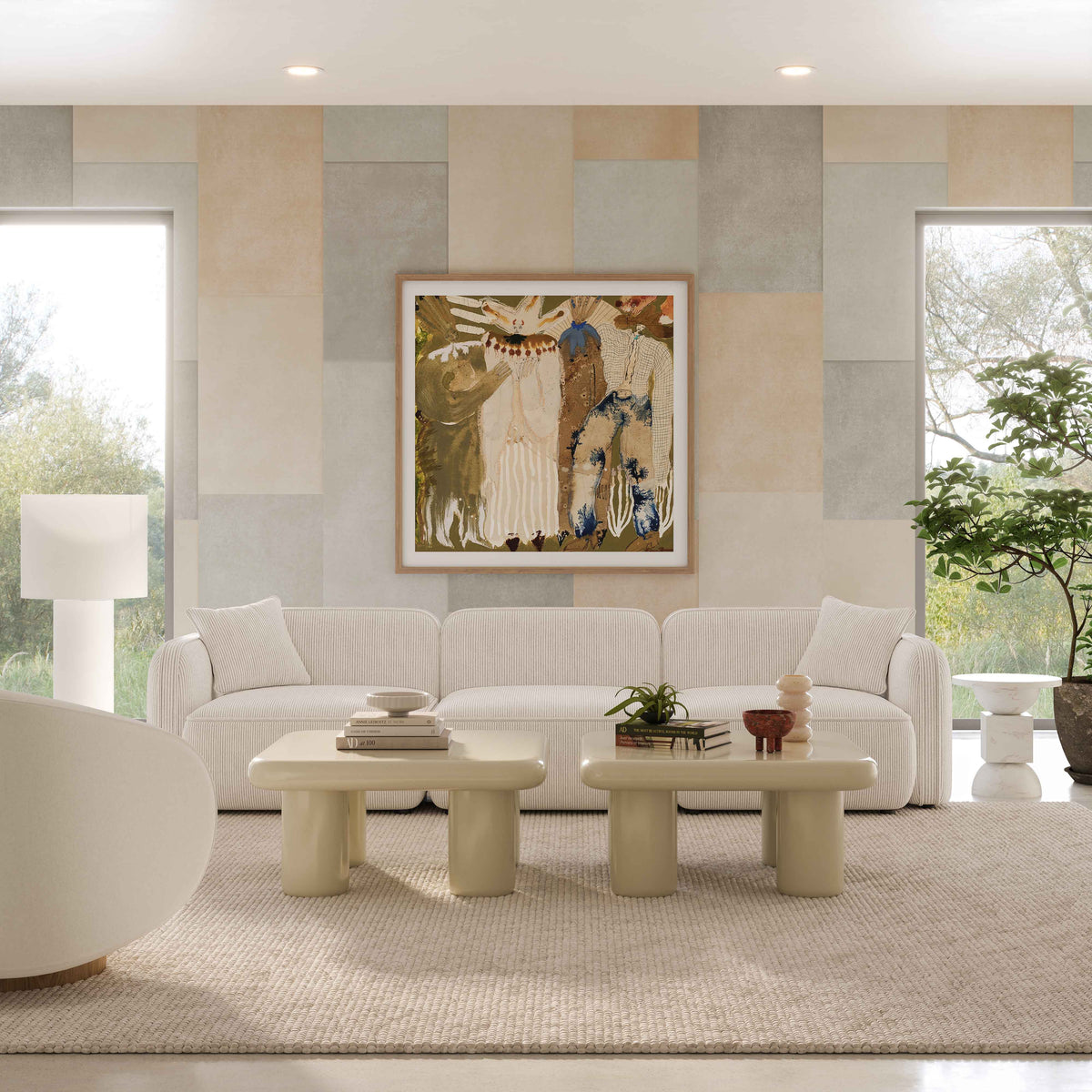 Travie White Sand Performance Corduroy Velvet Modular Sofa by TOV Furniture – photo 2 of 7