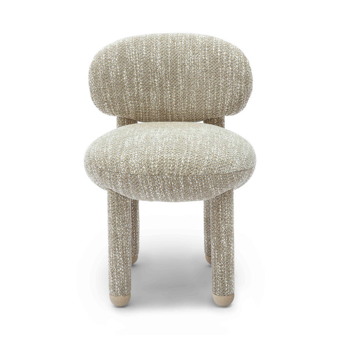 Manu Beige Nubby Performance Fabric Side Chair by TOV Furniture – photo 3 of 8