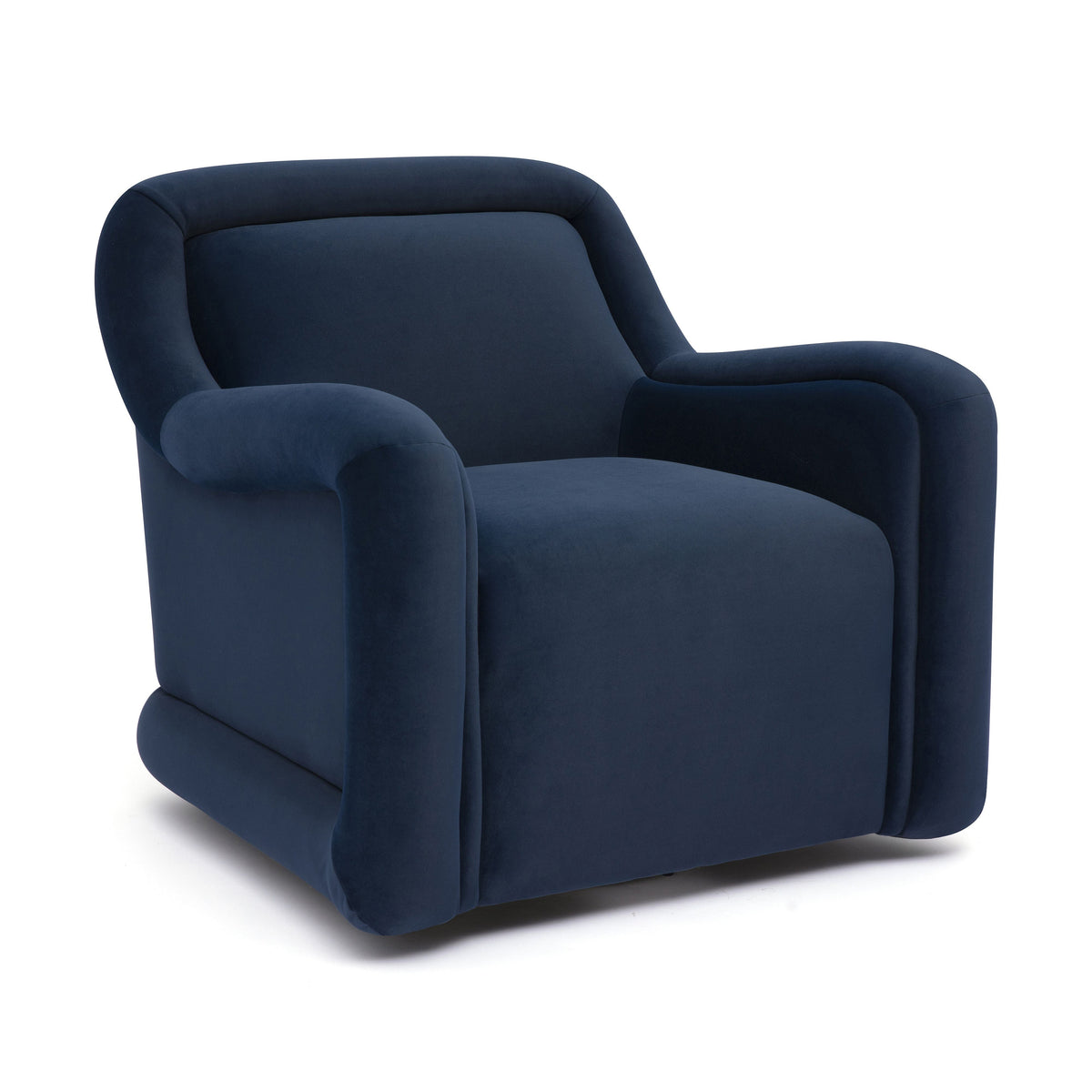 Charli Dark Blue Performance Velvet Accent Chair by TOV Furniture – photo 2 of 6