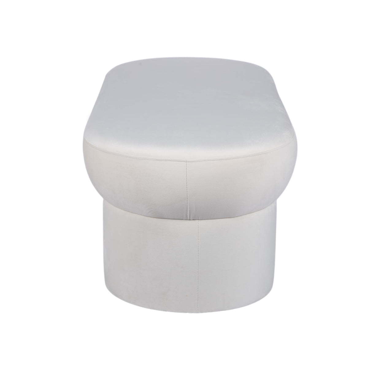 Andrea Cream Performance Velvet 50" Storage Bench by TOV Furniture – photo 5 of 7
