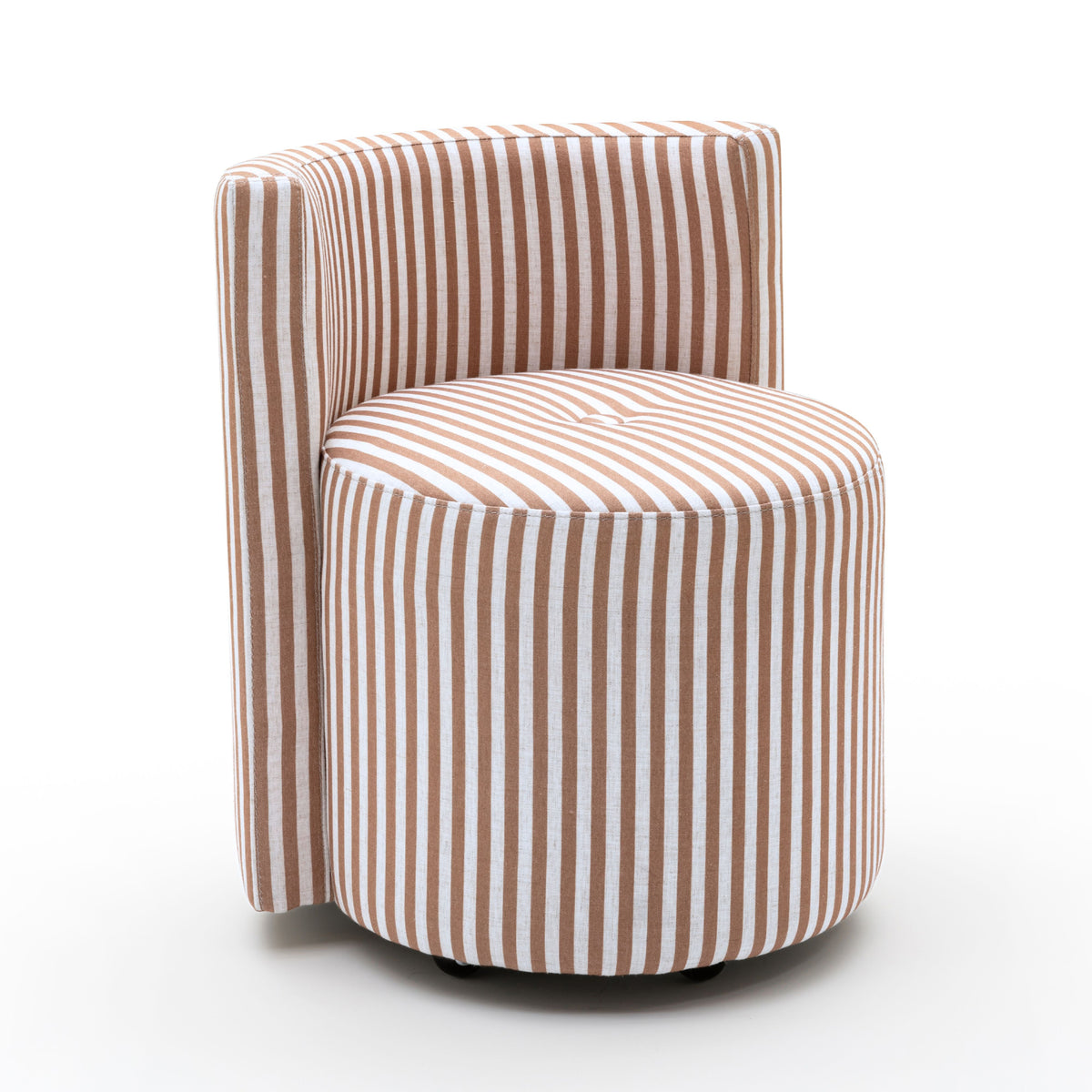 Alyssa Brown Striped Linen Rolling Desk Chair by TOV Furniture – photo 1 of 5