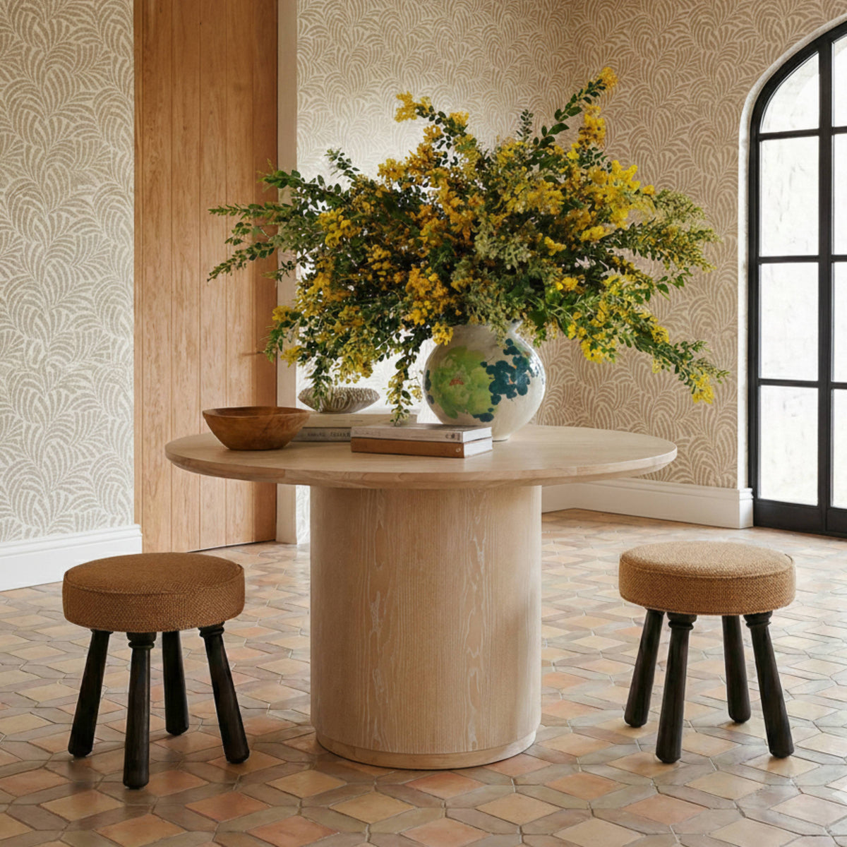 Pookie Golden Brown Performance Boucle Accent Stool by TOV Furniture – photo 8 of 8