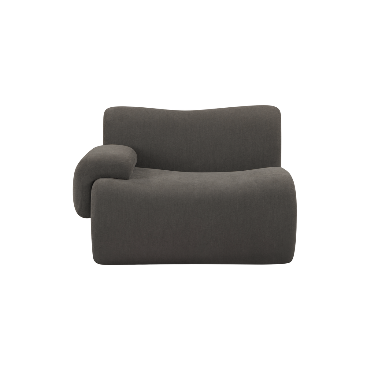 Zenith Grey Upcycled Contract-Grade Fabric LAF Corner Chair by TOV Furniture – photo 2 of 8