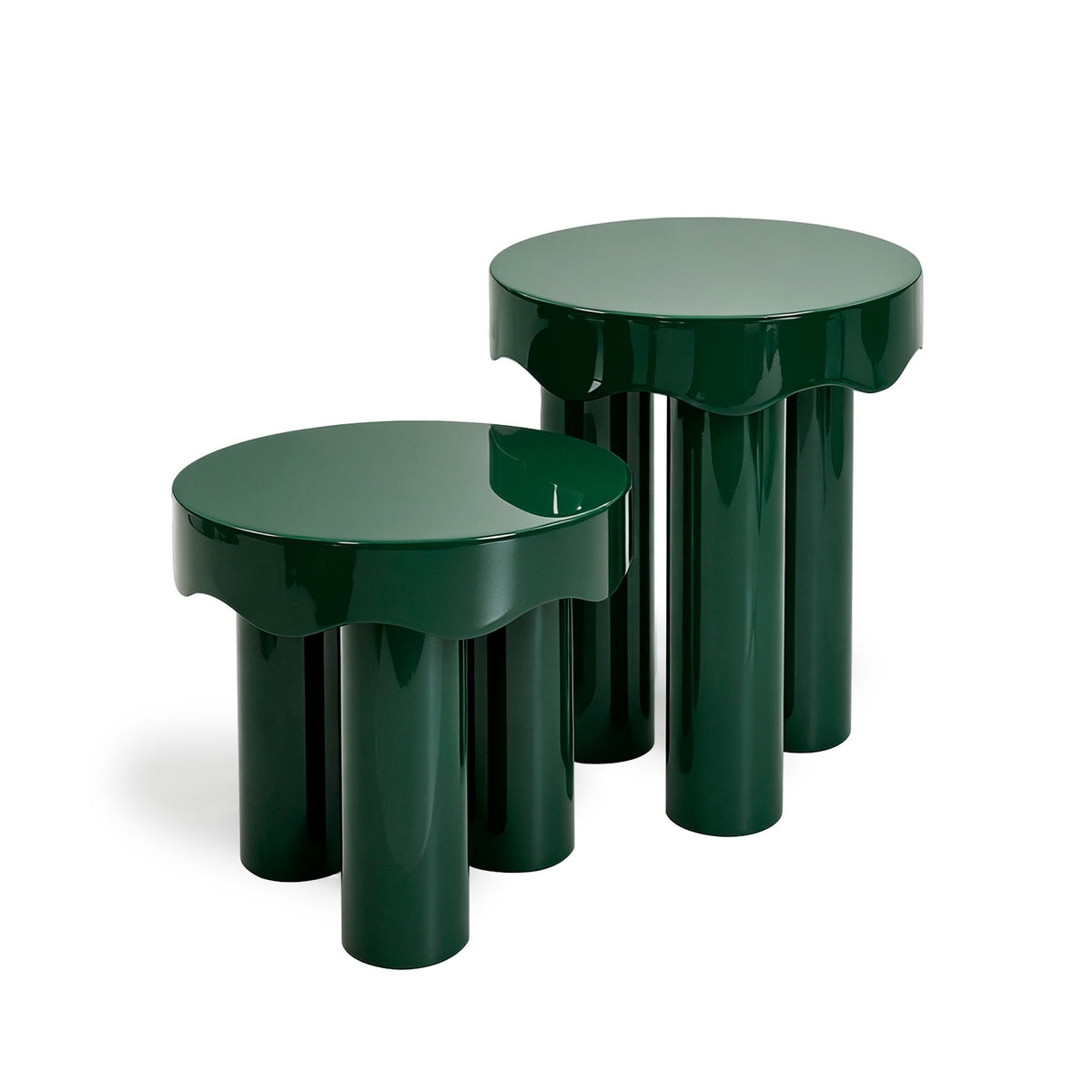 Casper Green High Gloss Nesting Side Table Set by TOV Furniture – photo 1 of 10
