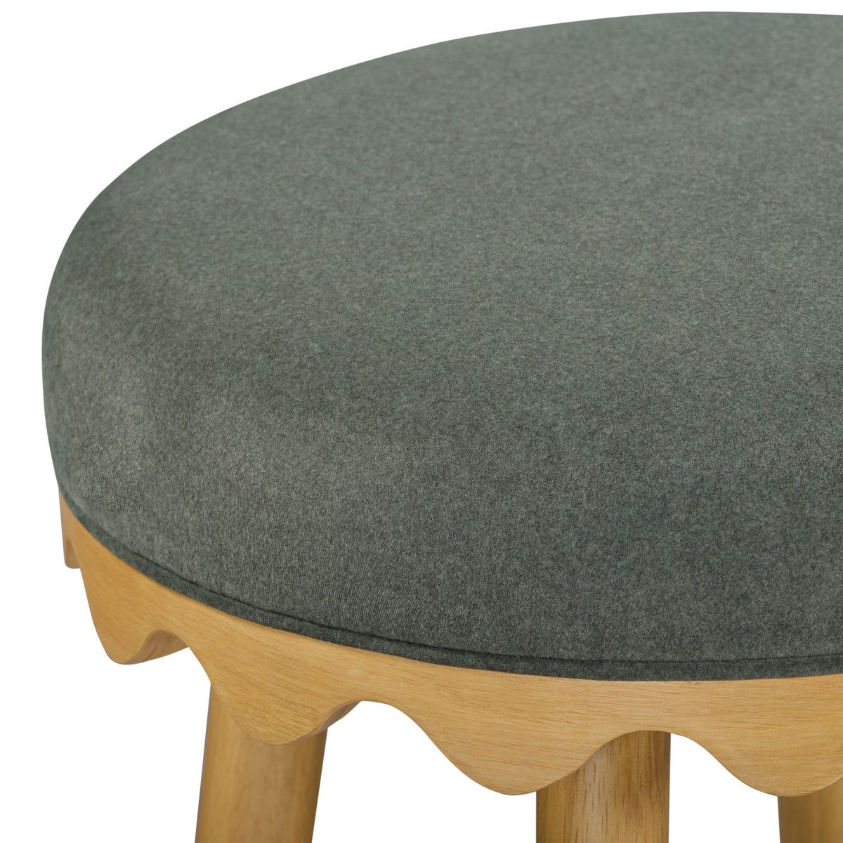 Oodle Green Performance Vegan Mohair Natural Bar Stool by TOV Furniture – photo 4 of 6