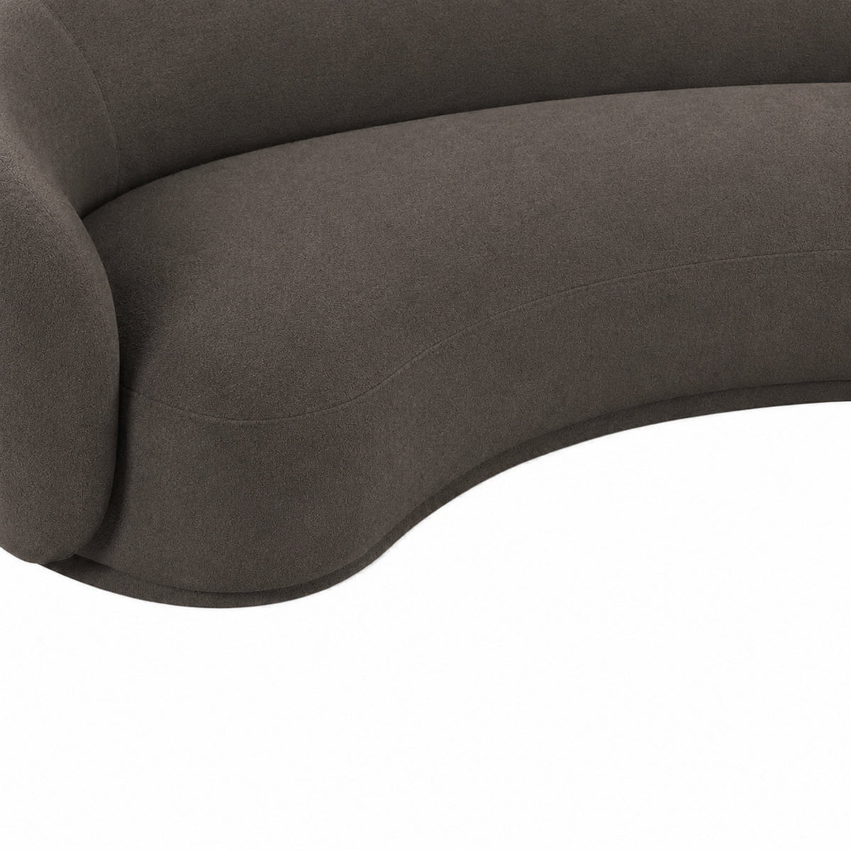 Kendall 120" Java Brown Textured Chenille Sofa by TOV Furniture – photo 4 of 5