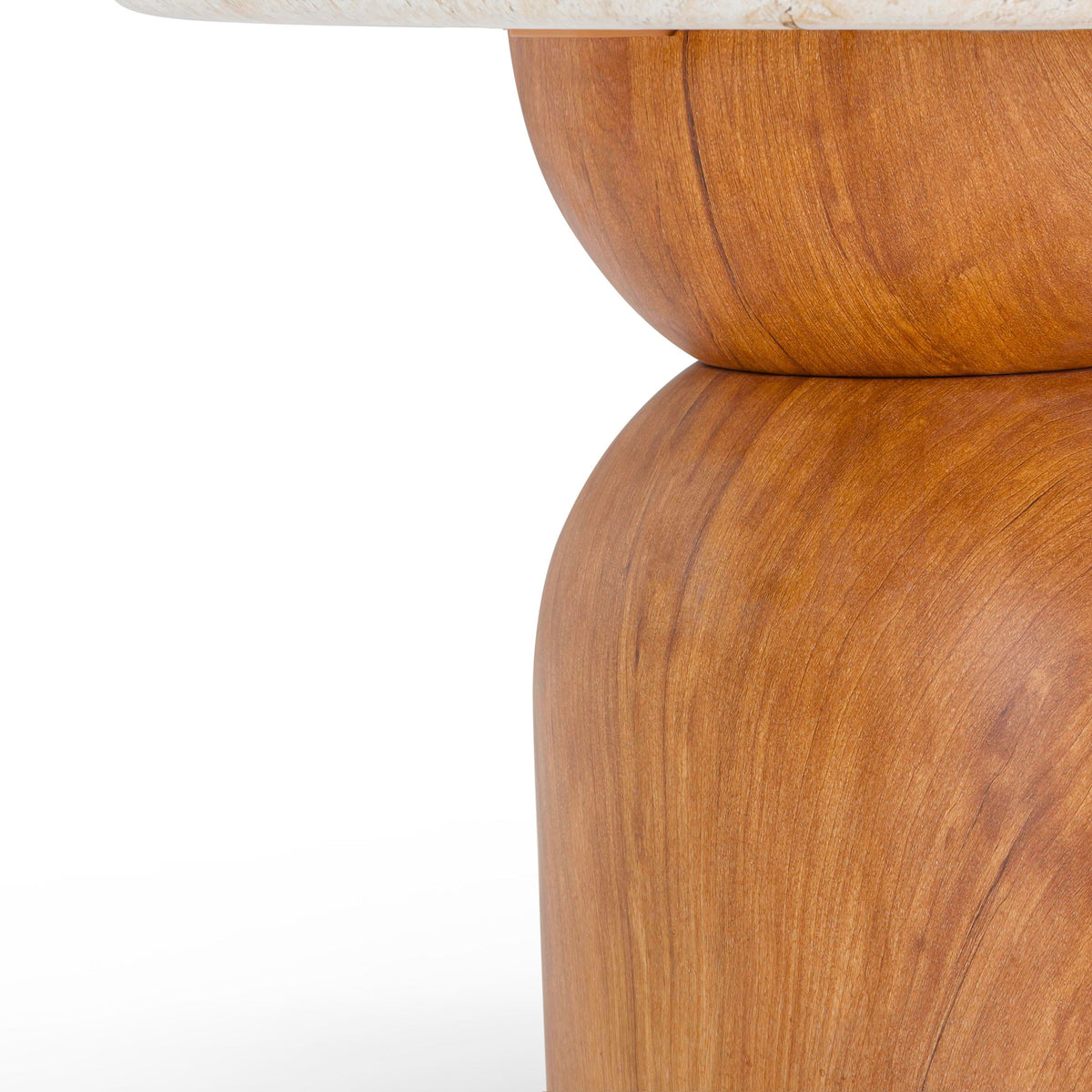 Cynthia Faux Travertine Concrete Indoor/Outdoor Side Table by TOV Furniture – photo 6 of 10