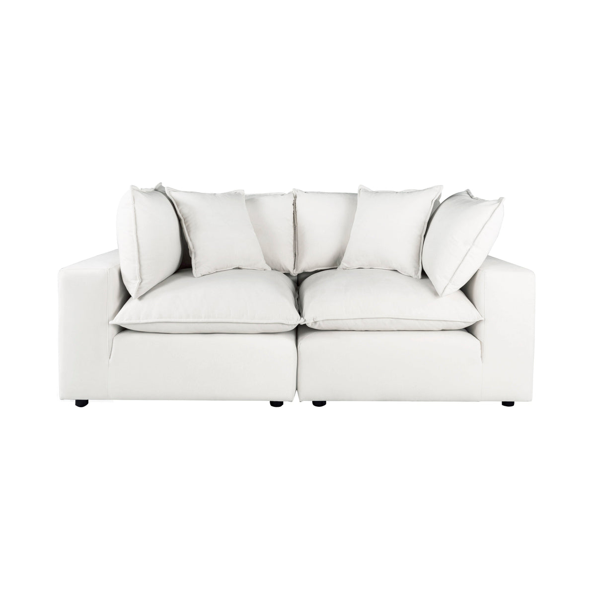 Cali 80" Pearl Performance Fabric Modular Loveseat by TOV Furniture – photo 1 of 7