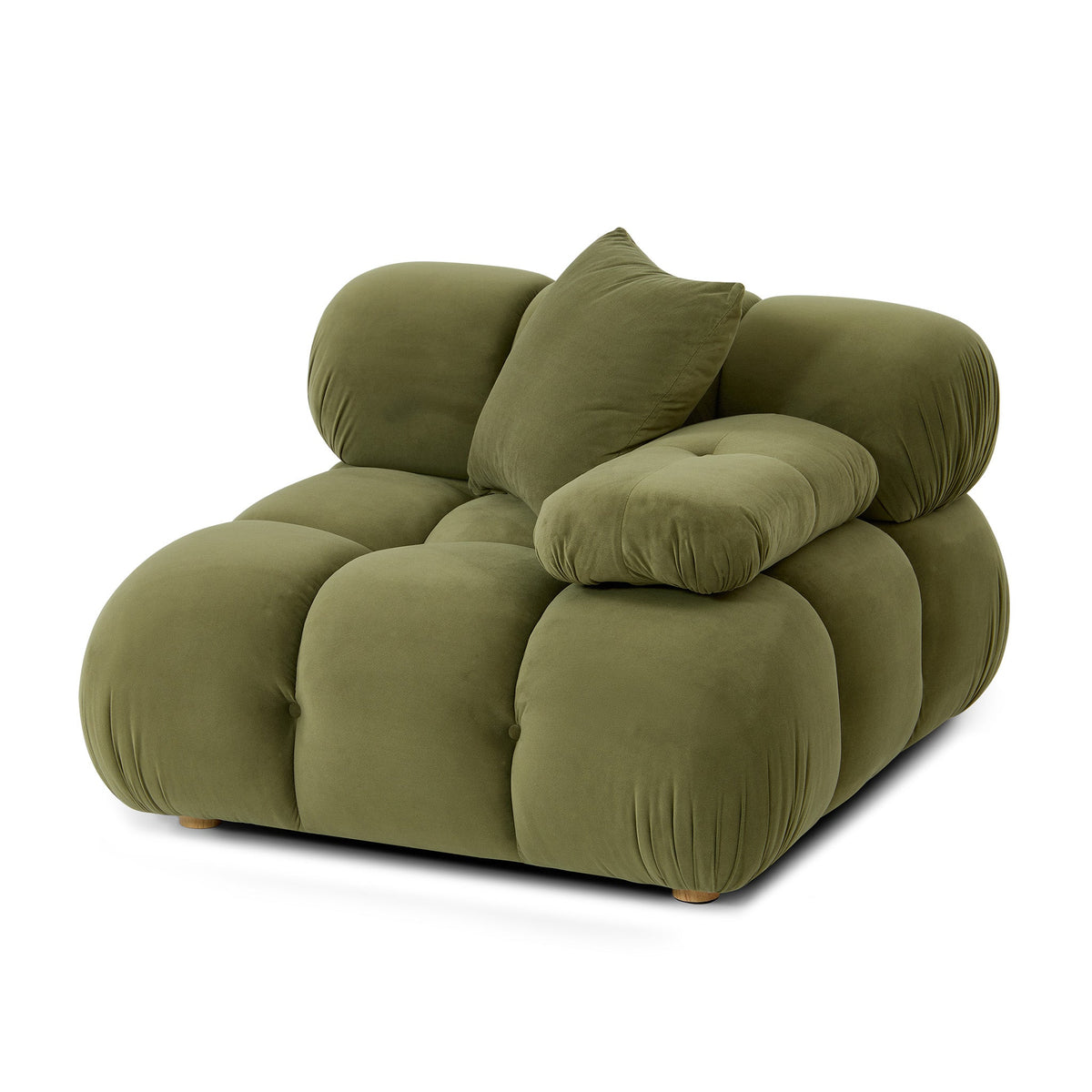 Calliope Olive Green Performance Velvet Modular Corner Chair by TOV Furniture – photo 5 of 7