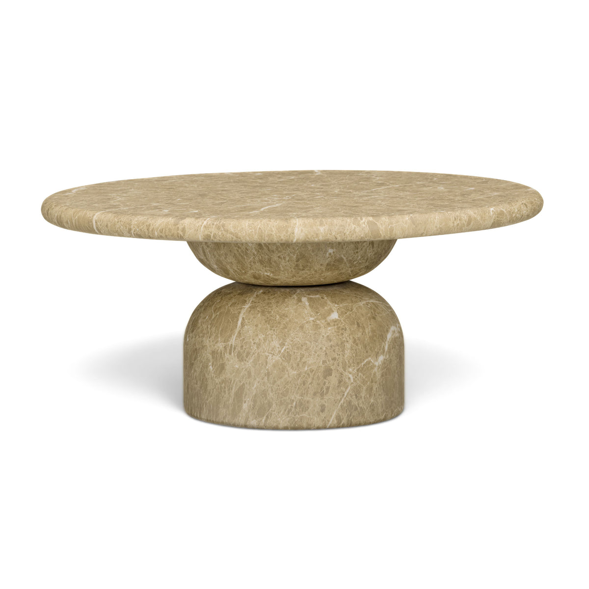 Cynthia 36" Light Emperador Faux Marble Indoor/Outdoor Coffee Table by TOV Furniture – photo 1 of 6