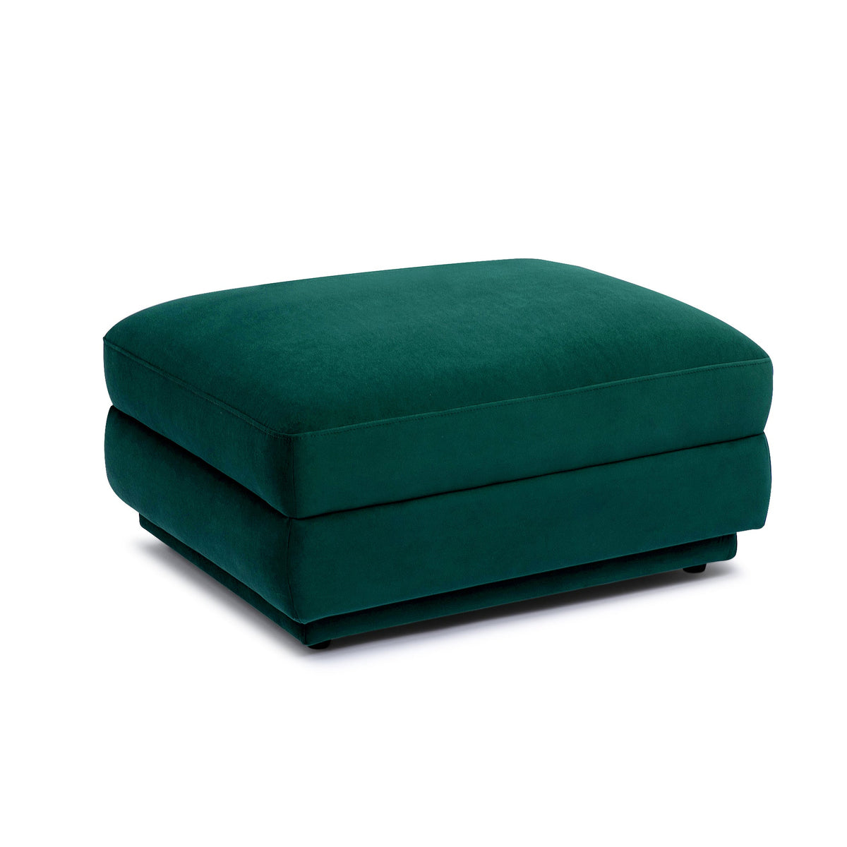 Perry Deep Green Performance Velvet Modular Sectional Ottoman by TOV Furniture – photo 1 of 6