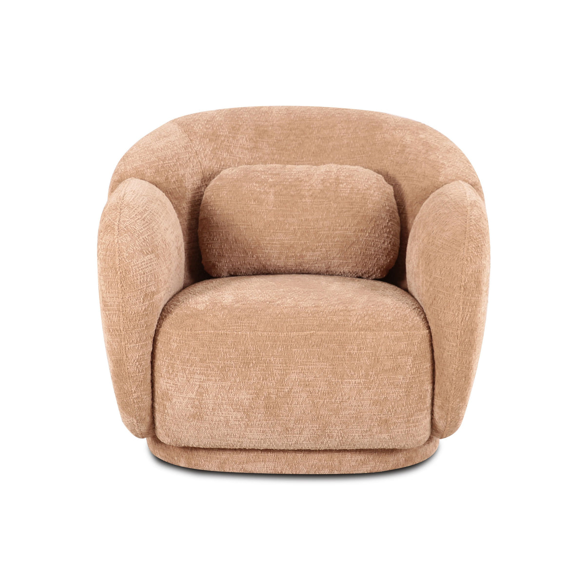 Misty Tan Textured Knubby Fabric Accent Chair by TOV Furniture – photo 1 of 8