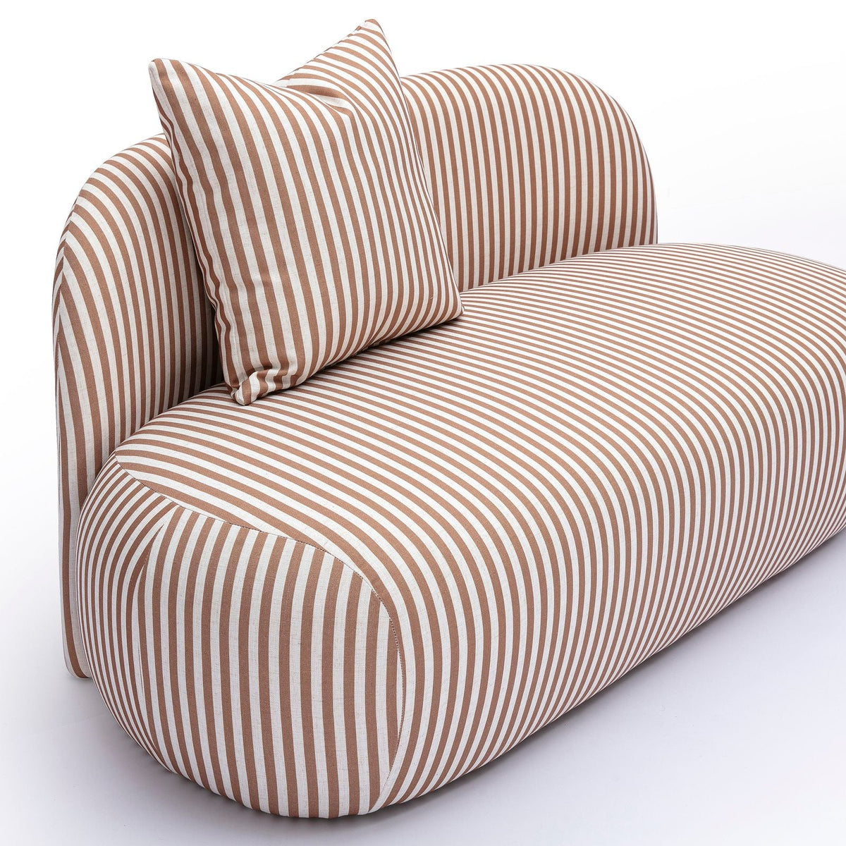 Carraway 59" Brown Striped Performance Linen Loveseat by TOV Furniture – photo 3 of 5