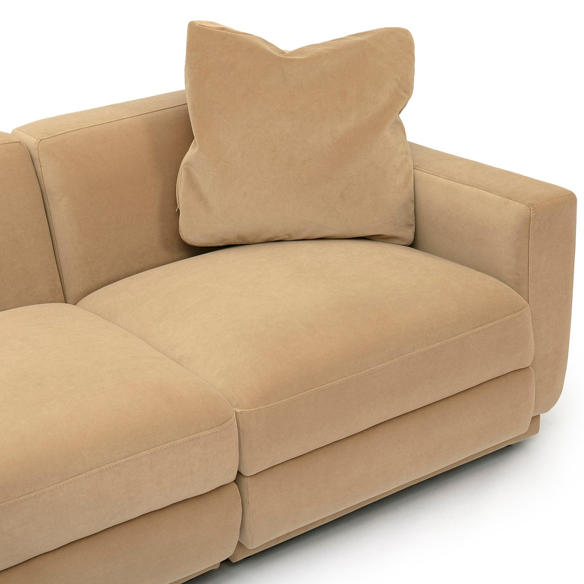 Perry Tan Performance Velvet Modular Sofa by TOV Furniture – photo 9 of 10