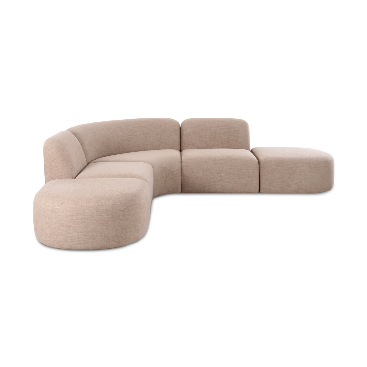 Gorge Tan Performance 5 Piece Euro Sectional by TOV Furniture – photo 1 of 6