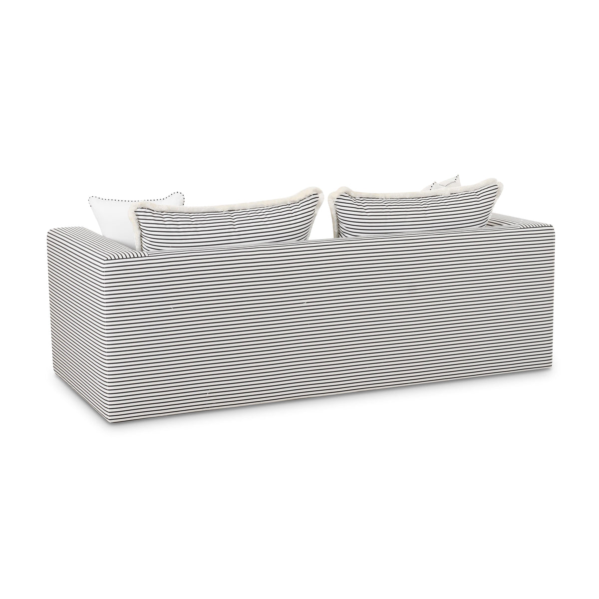 Salty Black Striped Contract-Grade Indoor/Outdoor Sofa by TOV Furniture – photo 4 of 7