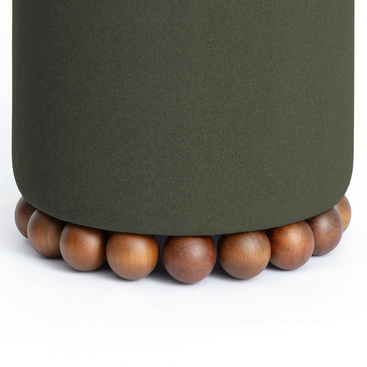 Dex Dark Olive Green Performance Vegan Mohair Ottoman by TOV Furniture – photo 4 of 7