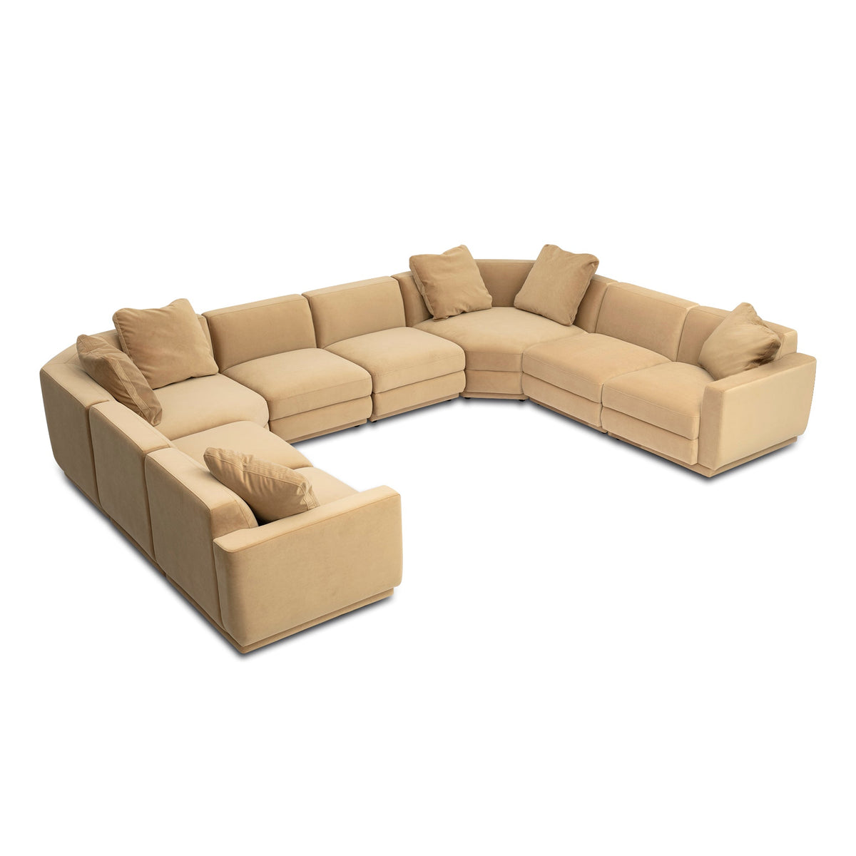 Perry Tan Performance Velvet Modular Large U-Sectional by TOV Furniture – photo 2 of 6