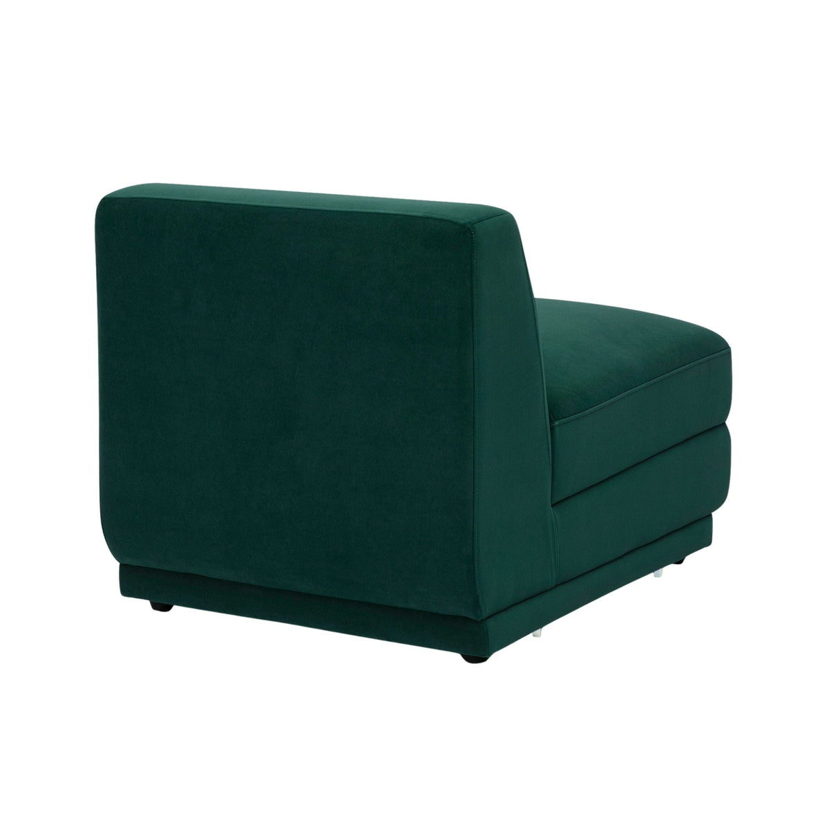Perry Deep Green Performance Velvet Modular Armless Chair by TOV Furniture – photo 4 of 6