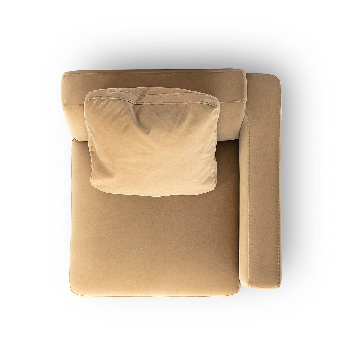 Perry Tan Performance Velvet Modular LAF Corner Chair by TOV Furniture – photo 5 of 6