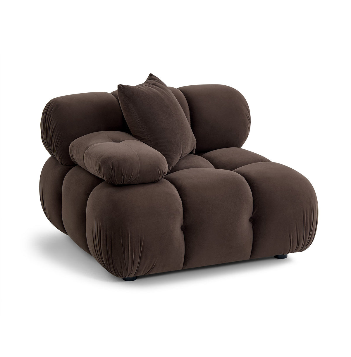 Calliope Dark Brown Performance Velvet Modular Corner Chair by TOV Furniture – photo 1 of 7
