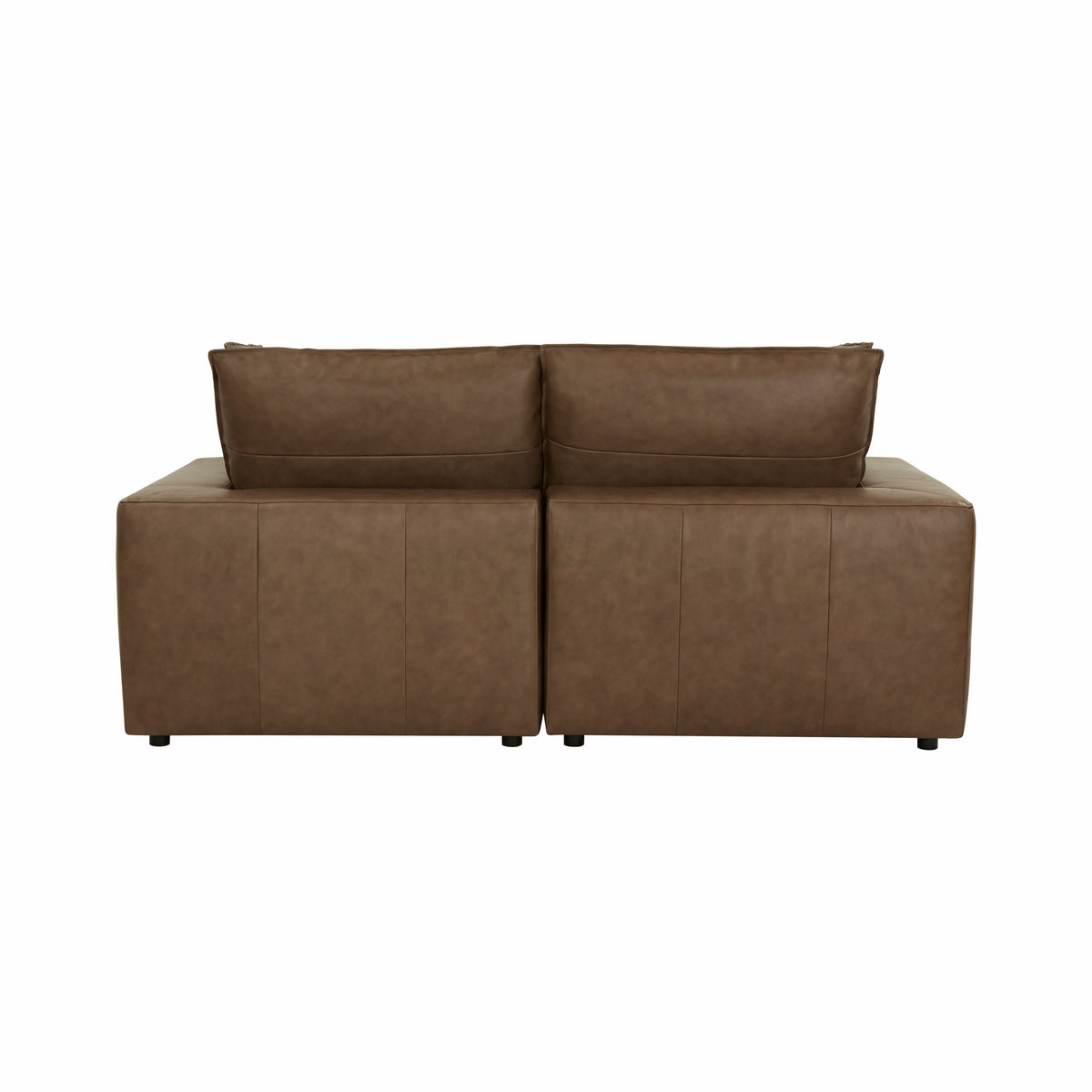 Cali 80" Brown Leather Modular Loveseat by TOV Furniture – photo 5 of 6