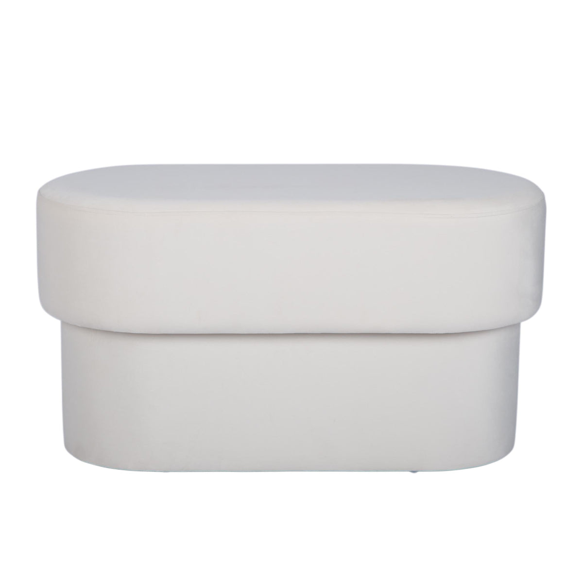 Andrea Cream Performance Velvet 31" Storage Bench by TOV Furniture – photo 1 of 7