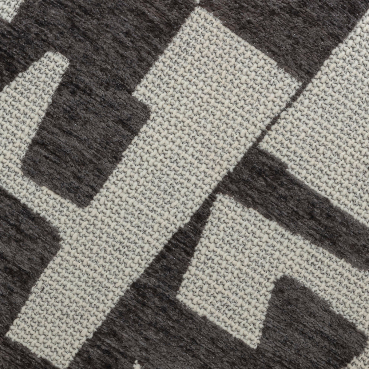 Bisou Black Performance Jacquard Ottoman by TOV Furniture – photo 5 of 5