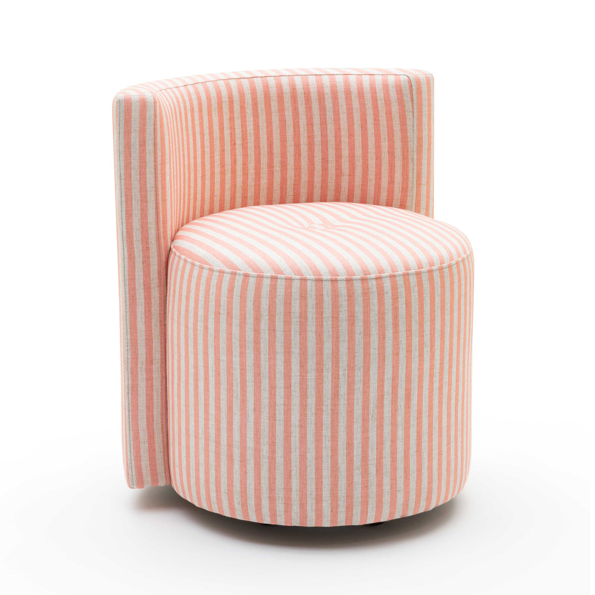 Alyssa Pink Striped Performance Linen Rolling Desk Chair by TOV Furniture – photo 1 of 6