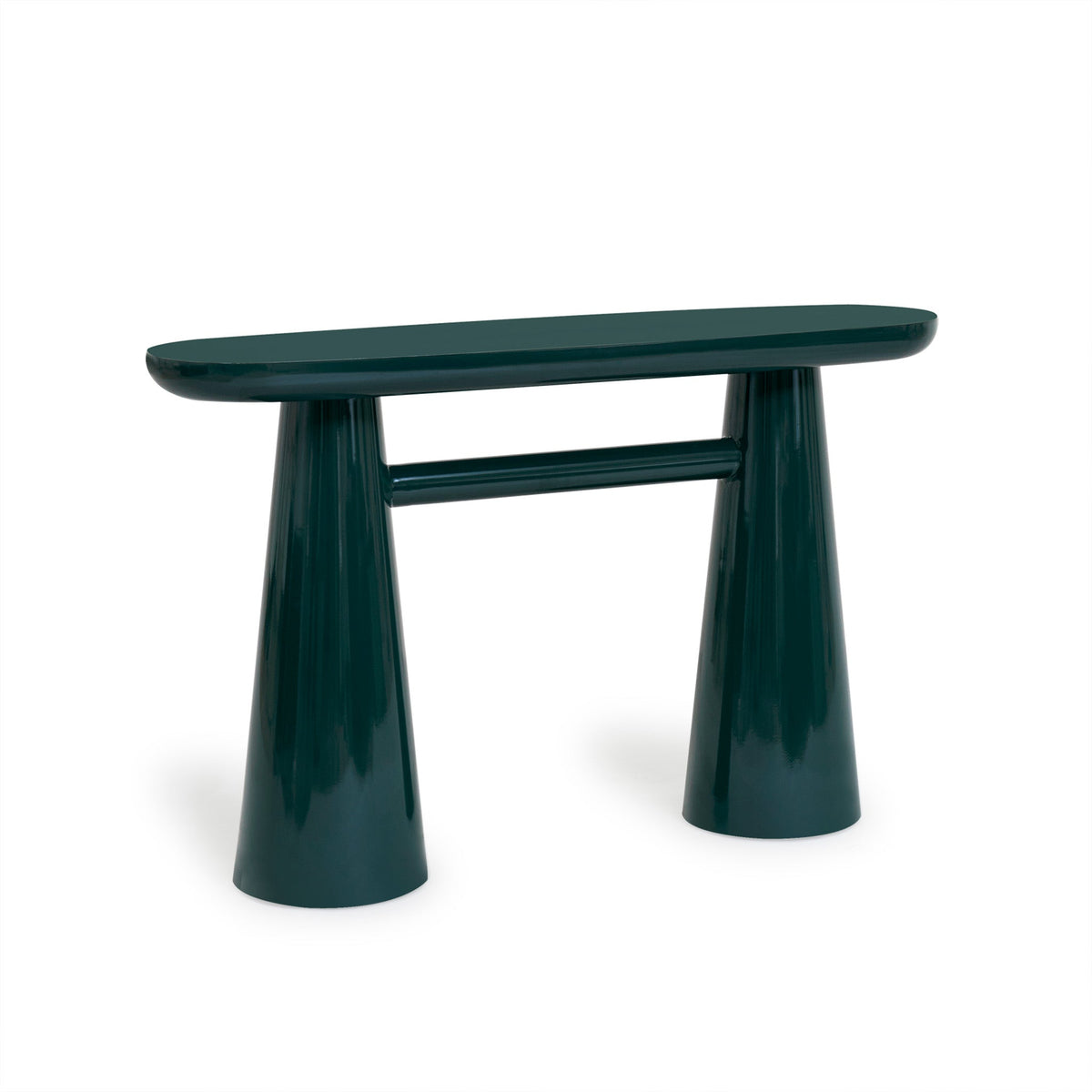 Baila 50" Forest Green Glossy Lacquer Console Table by TOV Furniture – photo 2 of 9